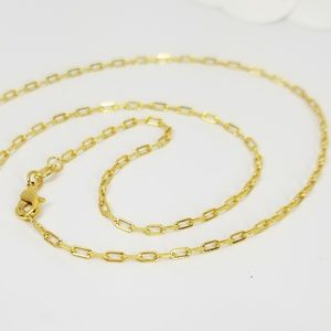 NWT 18K Gold Filled Paperclip Links Necklace NEW